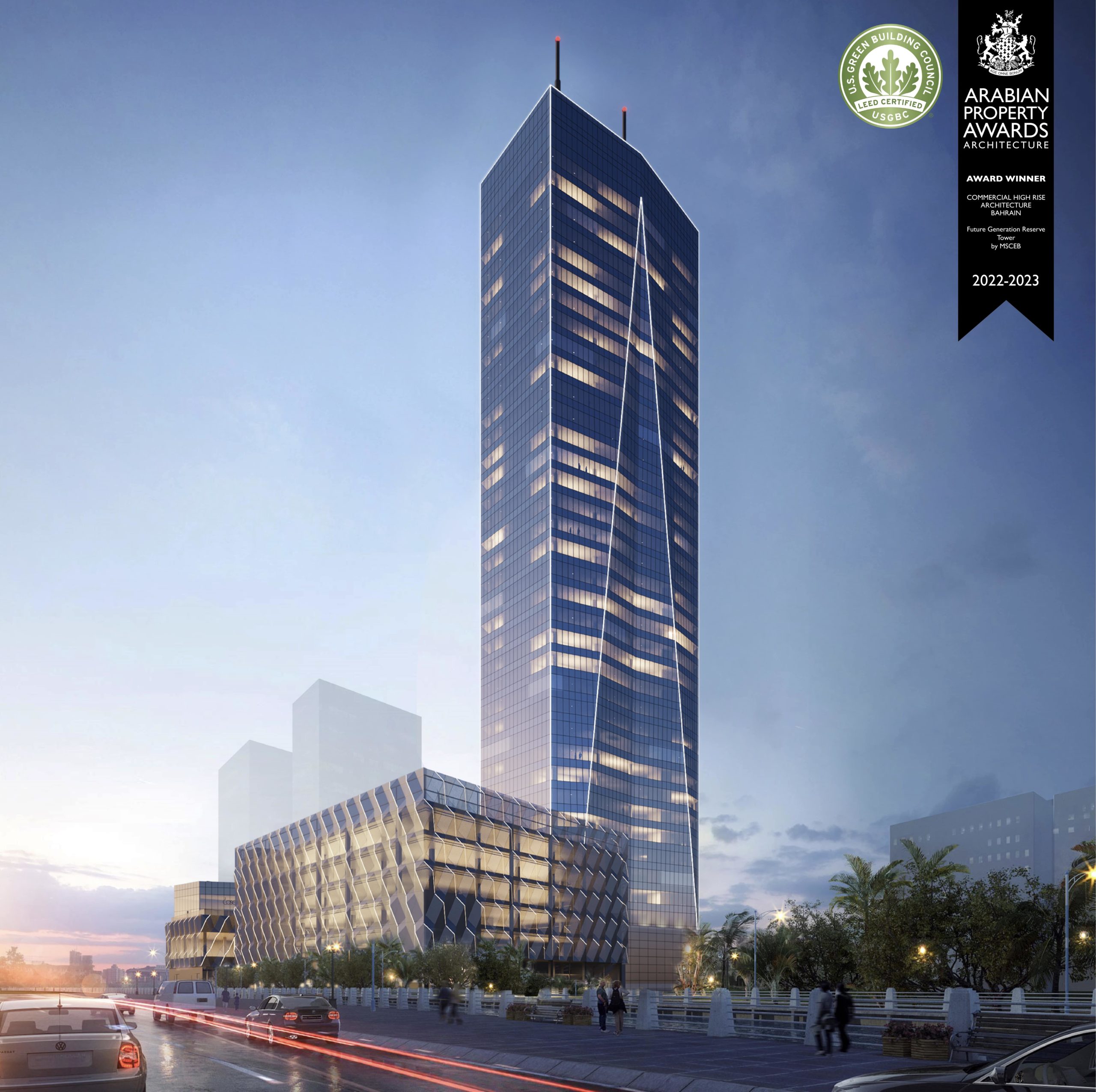 Arabian property award winner featuring minimalist architecture