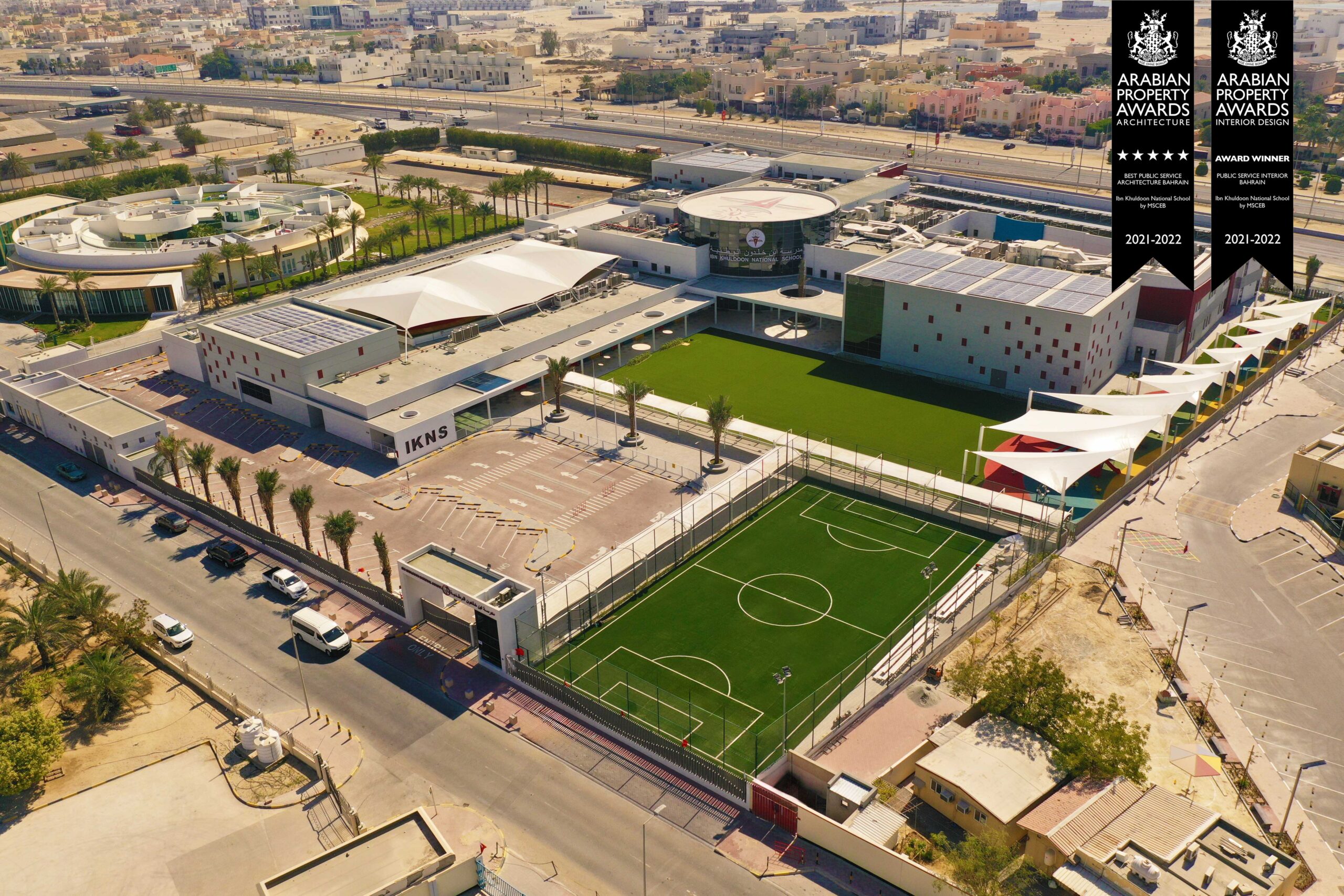 Arabian property award winner featuring minimalist architecture