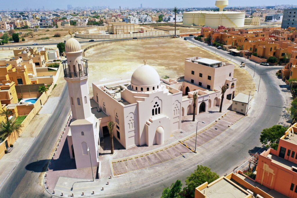 Commercial property in Bahrain featuring minimalist architecture