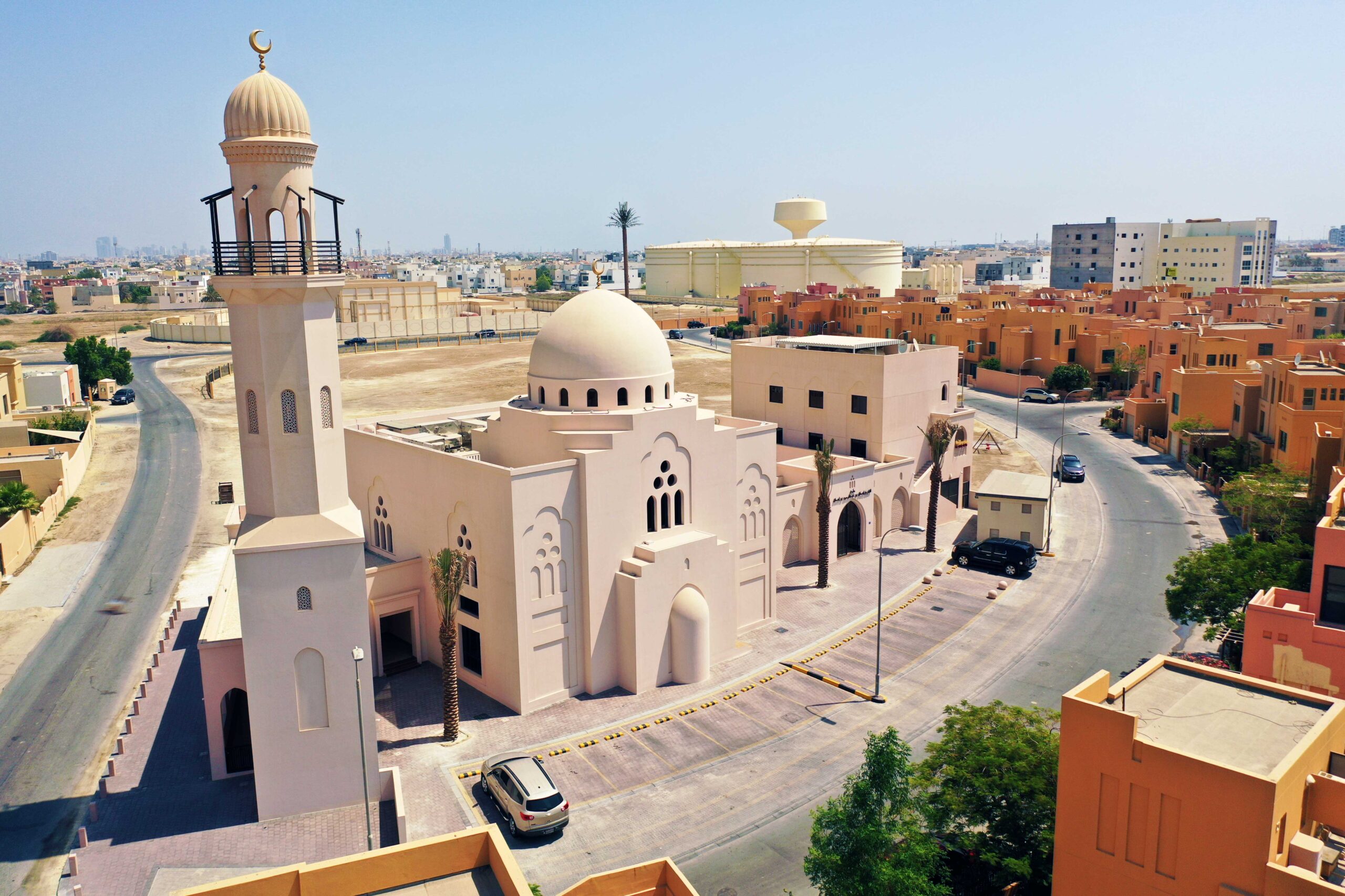 Commercial property in Bahrain featuring minimalist architecture