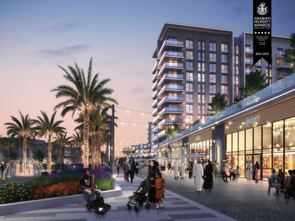 MARASSI-BAY-3 Arabian property award winner featuring minimalist architecture