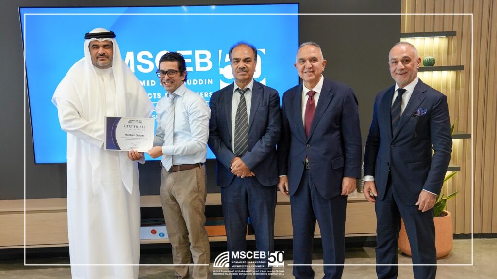 07 Certificate Haitham Salem Certificate presentation to Haitham Salem