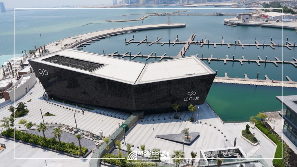 01 Le Club Aerial Aerial view of Le Club at Bahrain Marina