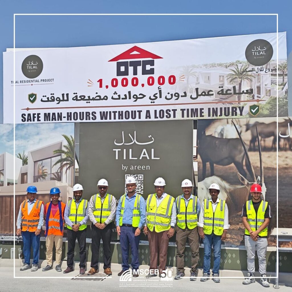 1,000,000 Safe Man-Hours at Tilal by Areen MSCEB and AOTC team celebrating 1,000,000 safe man-hours at Tilal by Areen